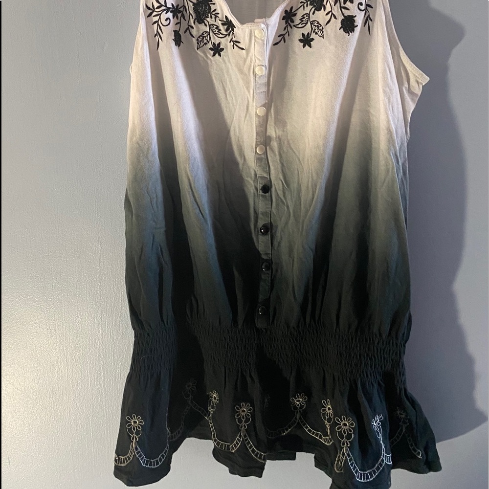 Black and white tank